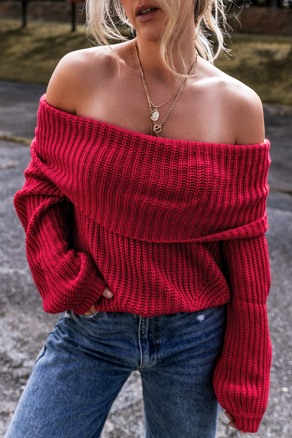 The Holiday Crush Off-Shoulder Knit