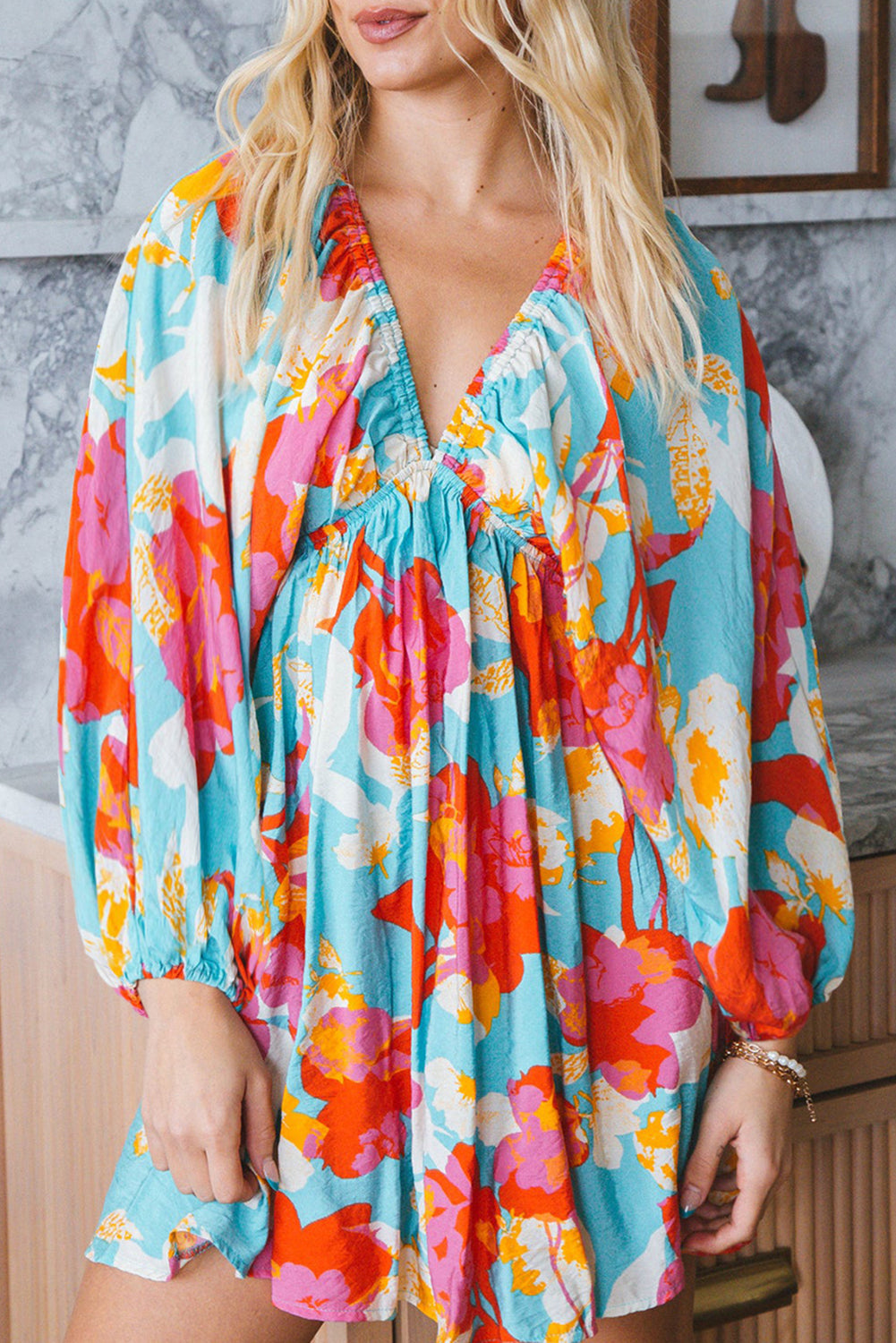 The Seaside Bloom Babydoll Dress