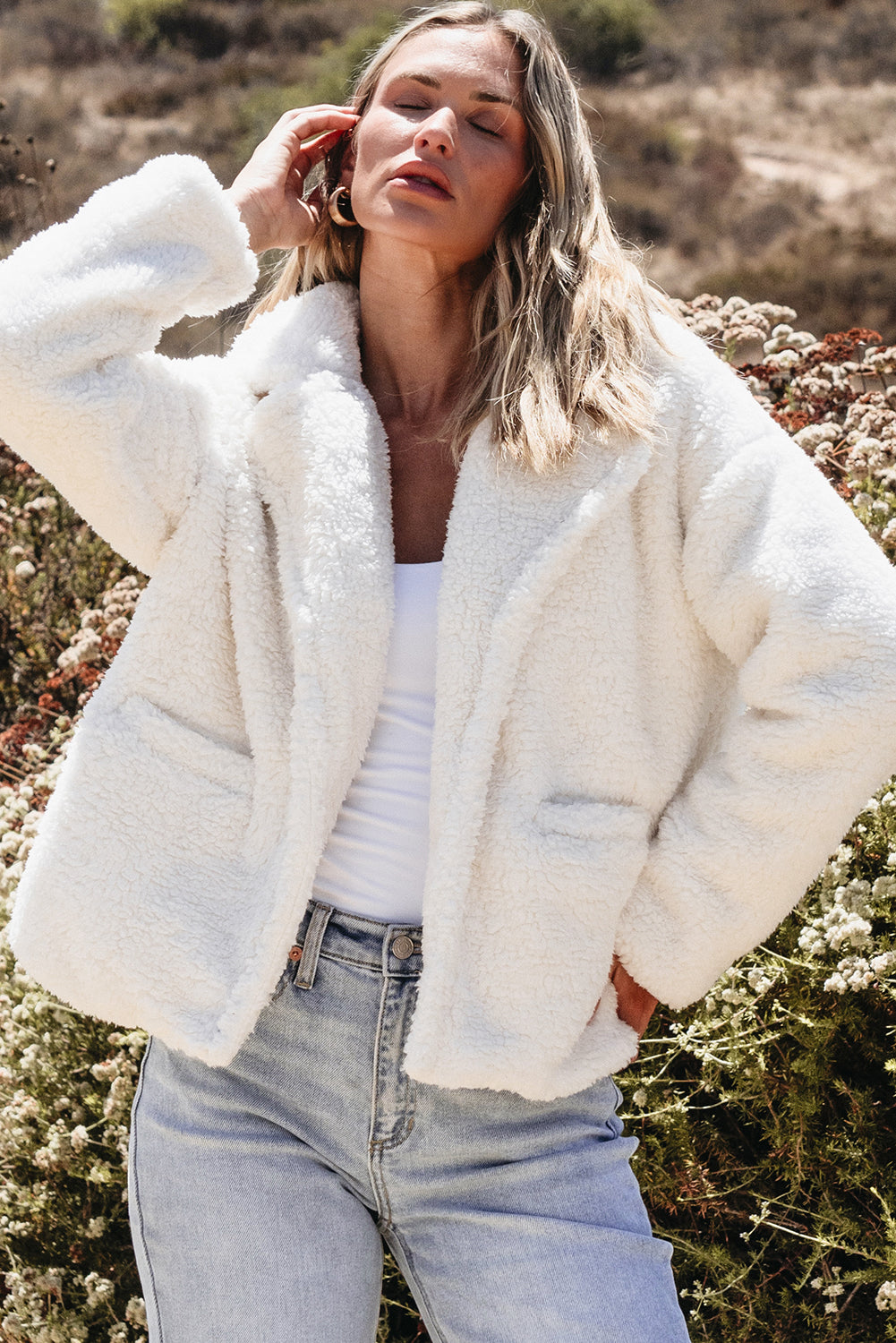 Ivory Cloud Teddy Jacket
