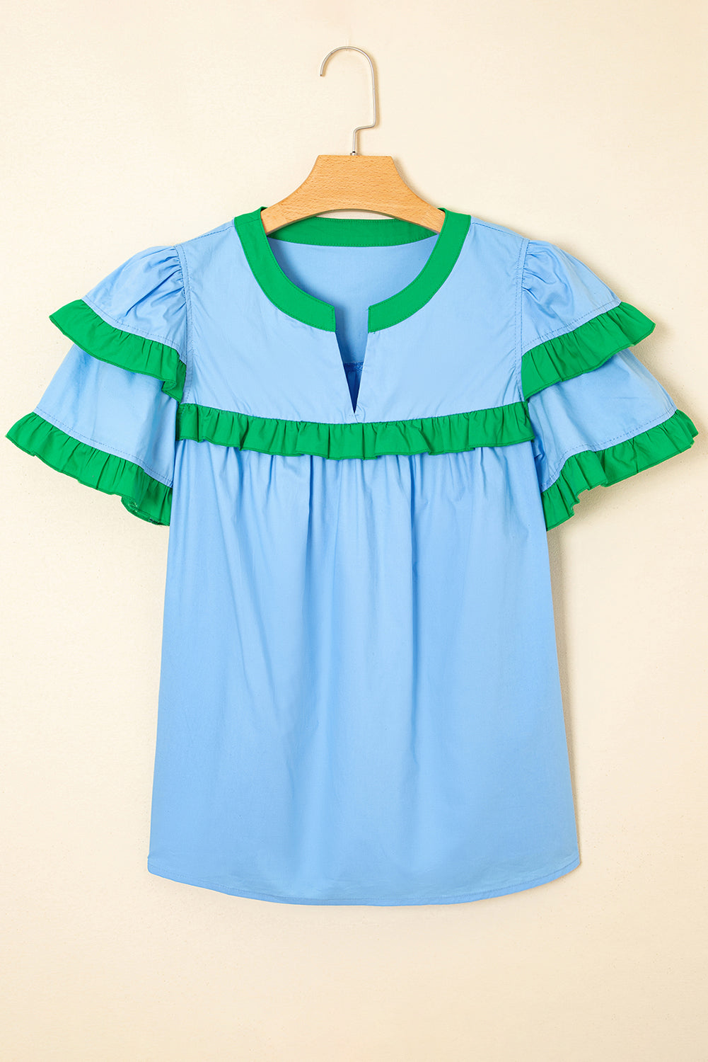 Coastal Breeze Ruffle Blouse
