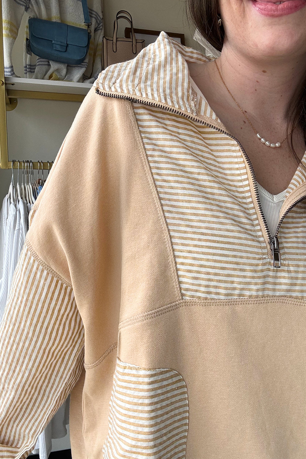 Harvest Stripe Half-Zip Pullover
