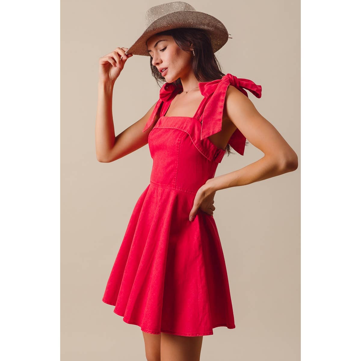 FIT AND FLARE WASHED GAMEDAY DRESS