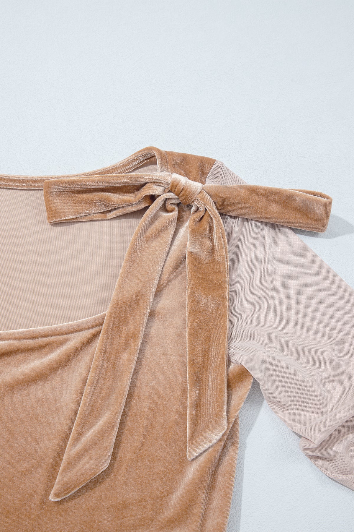 The Champagne Bow Velvet Bodysuit