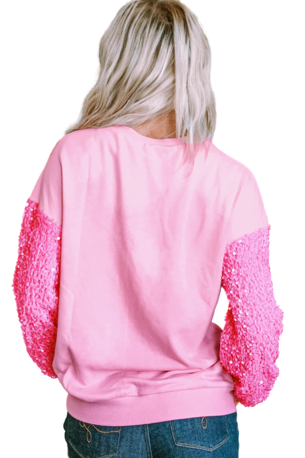 Love You More Sequin Sweatshirt