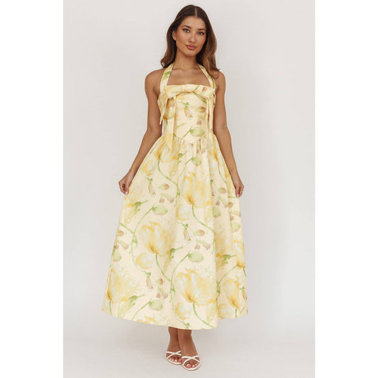 Golden Meadow Halter Maxi