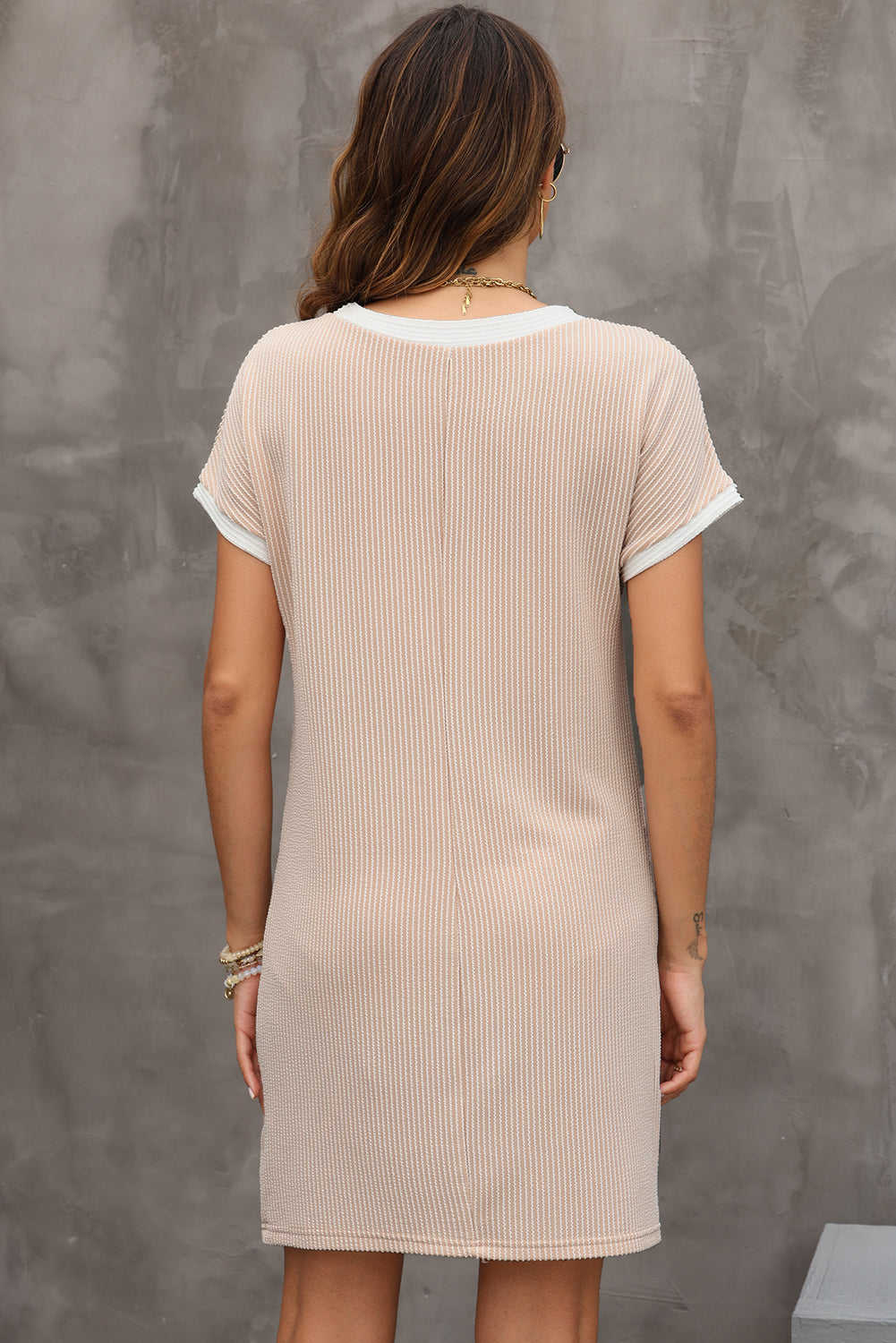Latte Run Ribbed Dress