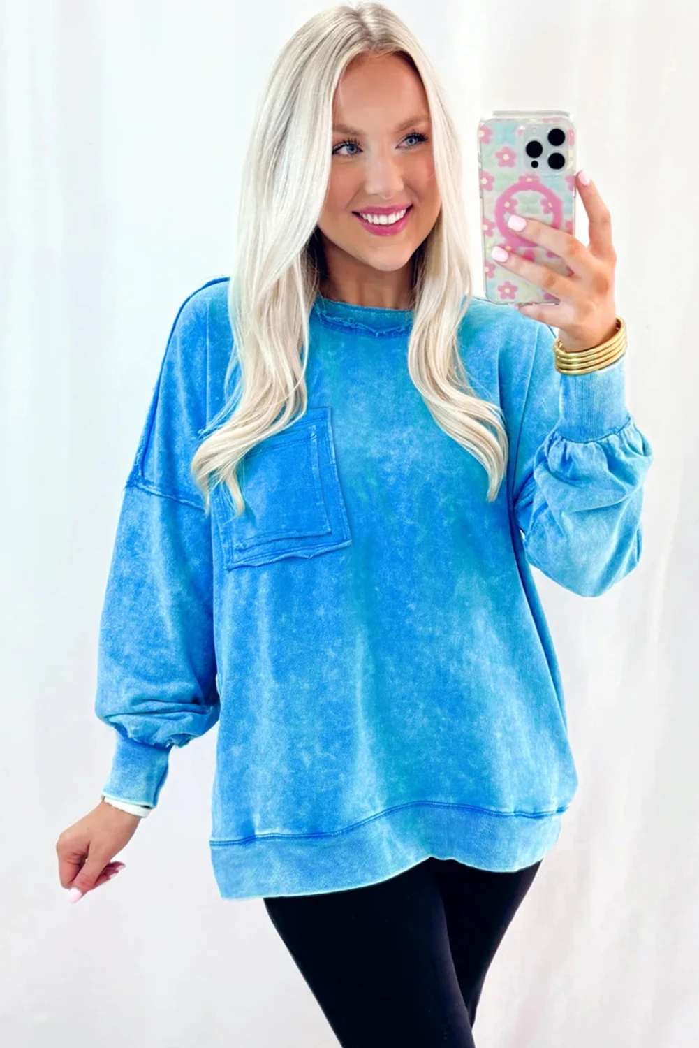 Blue Pullover Sweatshirt