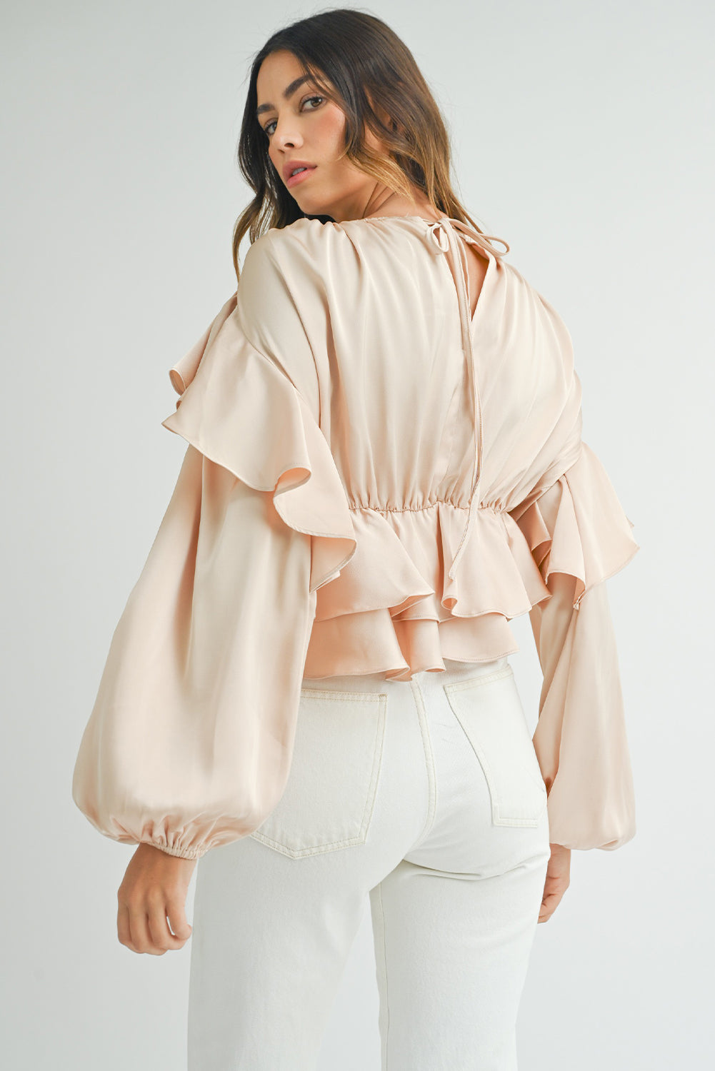 The Champagne Flutter Peplum