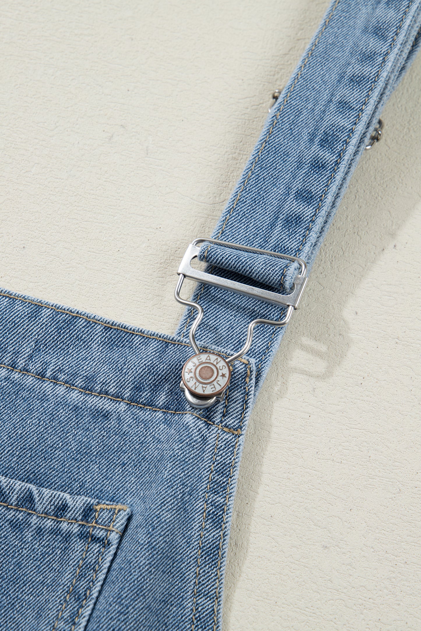 Sunlit Stitch Denim Overalls