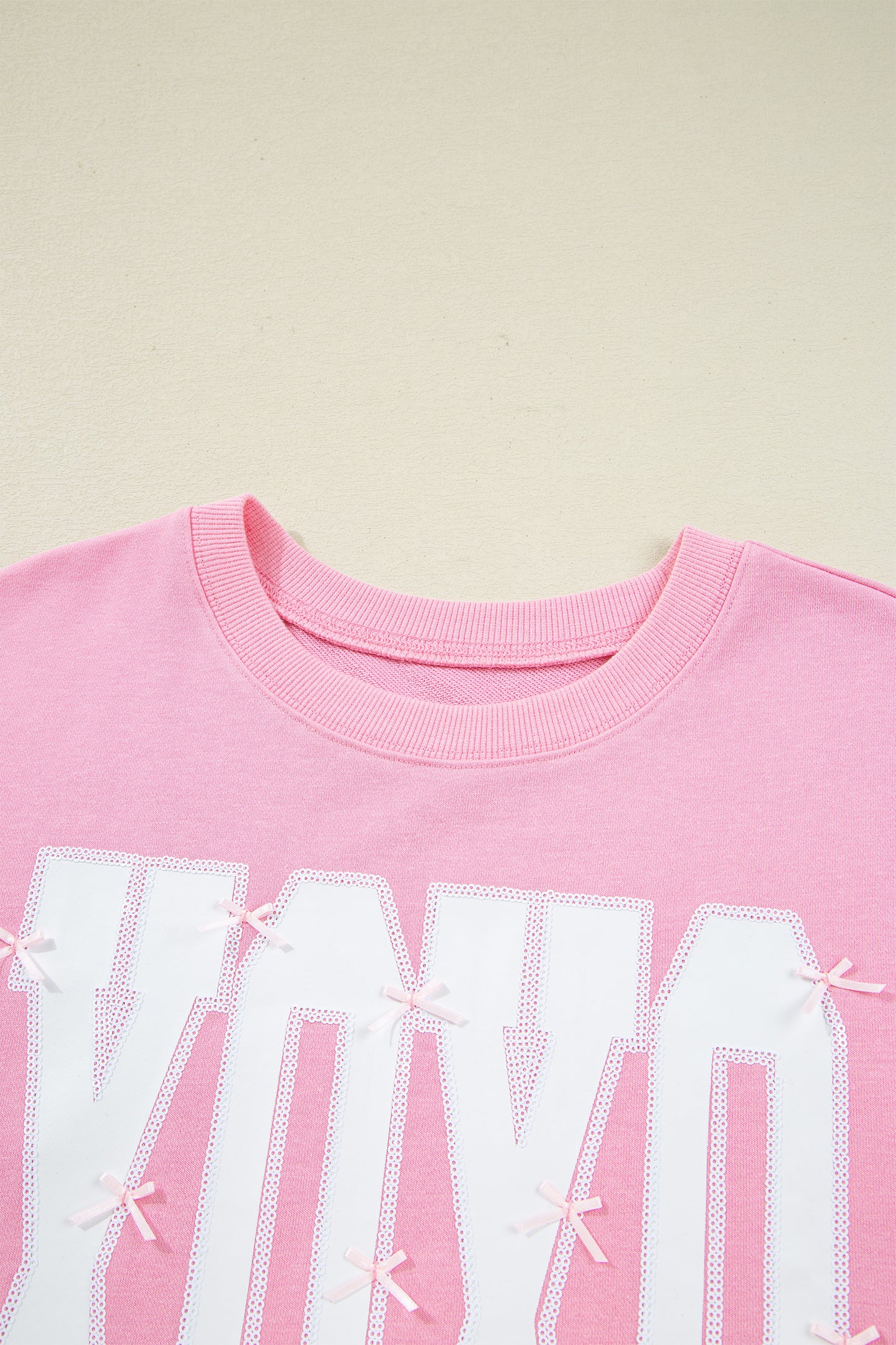 Pink Bow Sequin XOXO Sweatshirt