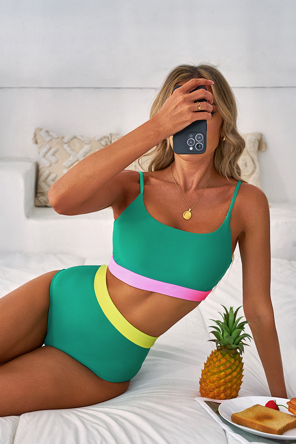 Tropical Sport Colorblock Bikini