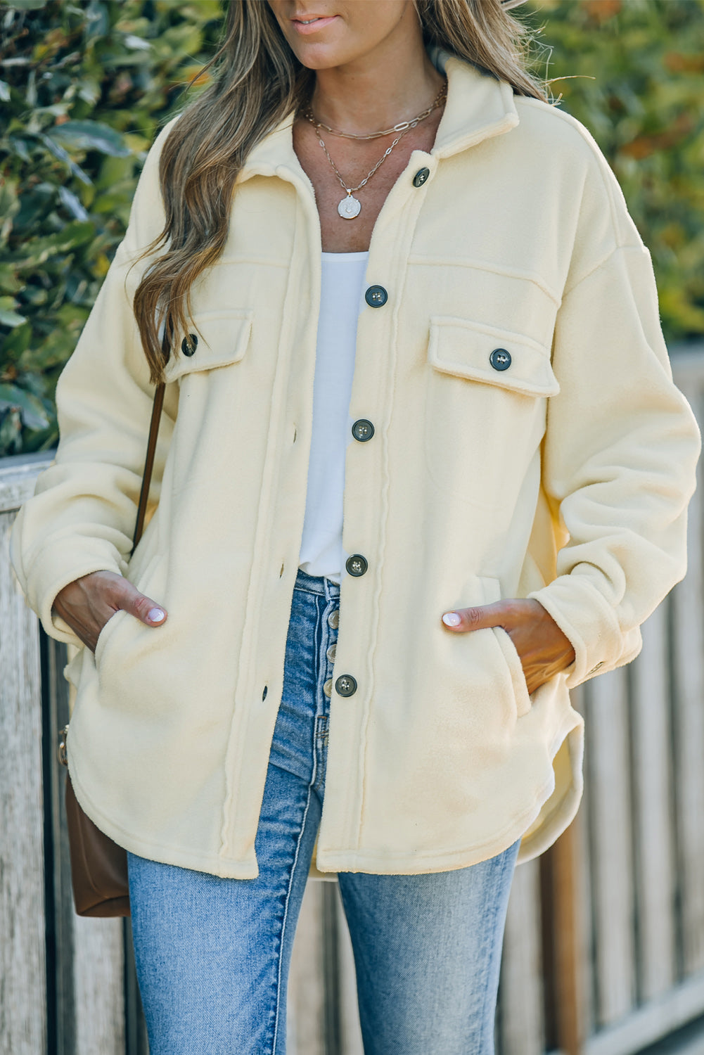 Vanilla Cloud Fleece Shacket