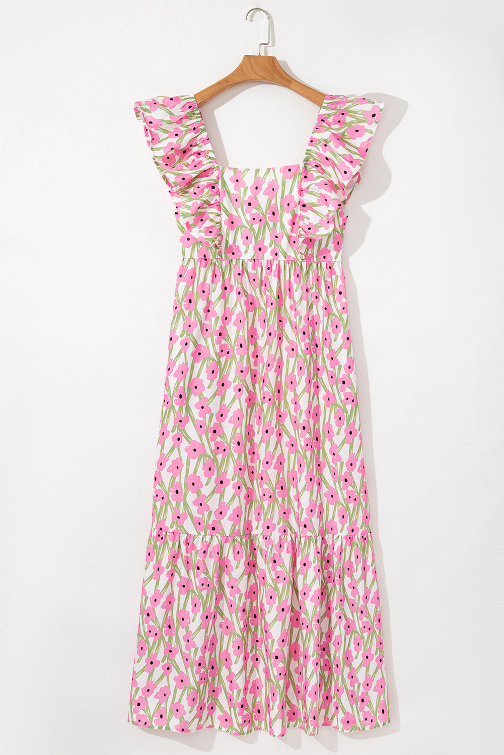 Blush Petal Tiered Maxi Dress