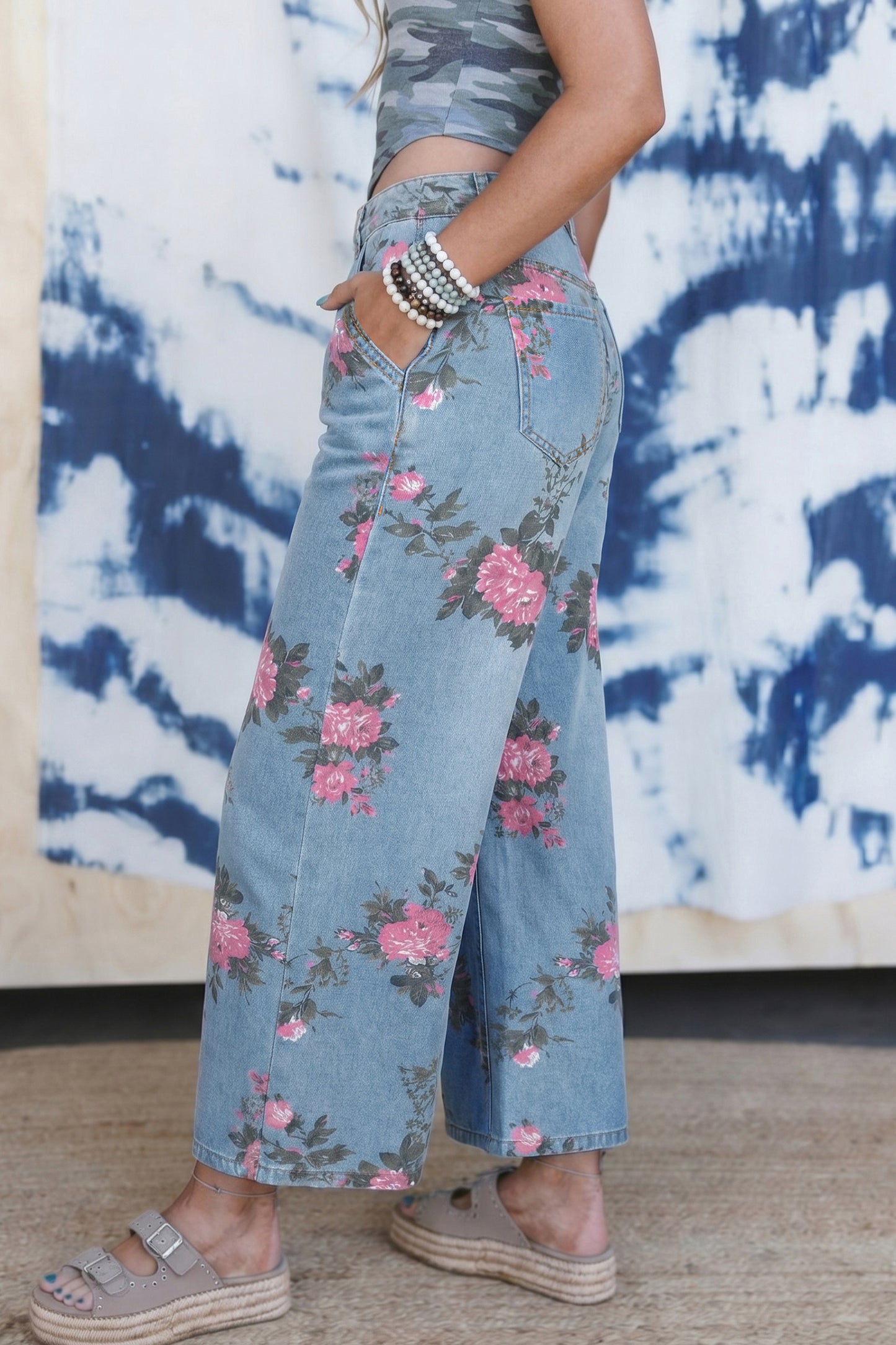 Vintage Bloom Wide Leg Jeans