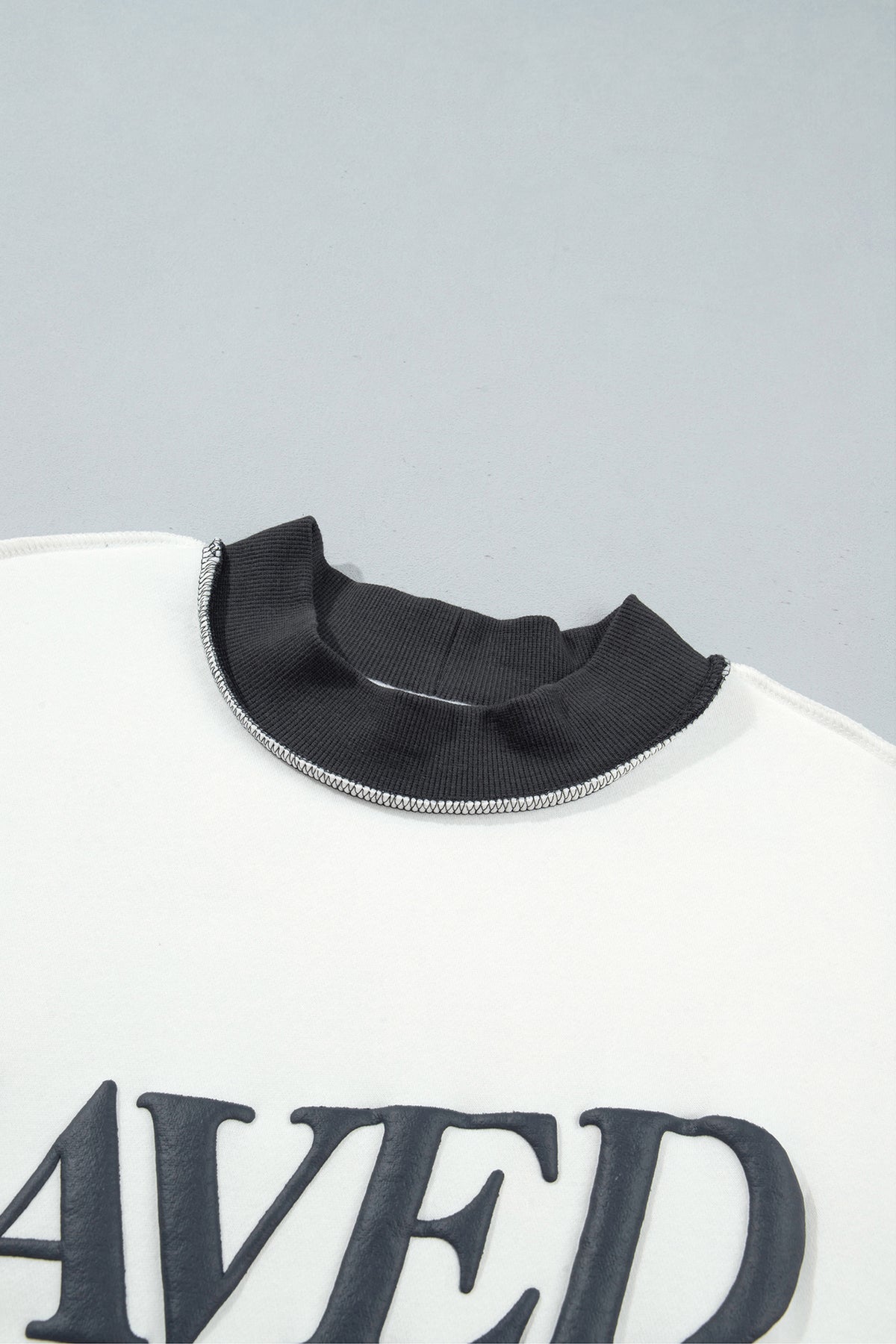 Saved by Grace Over-Sized Mock Neck Sweatshirt