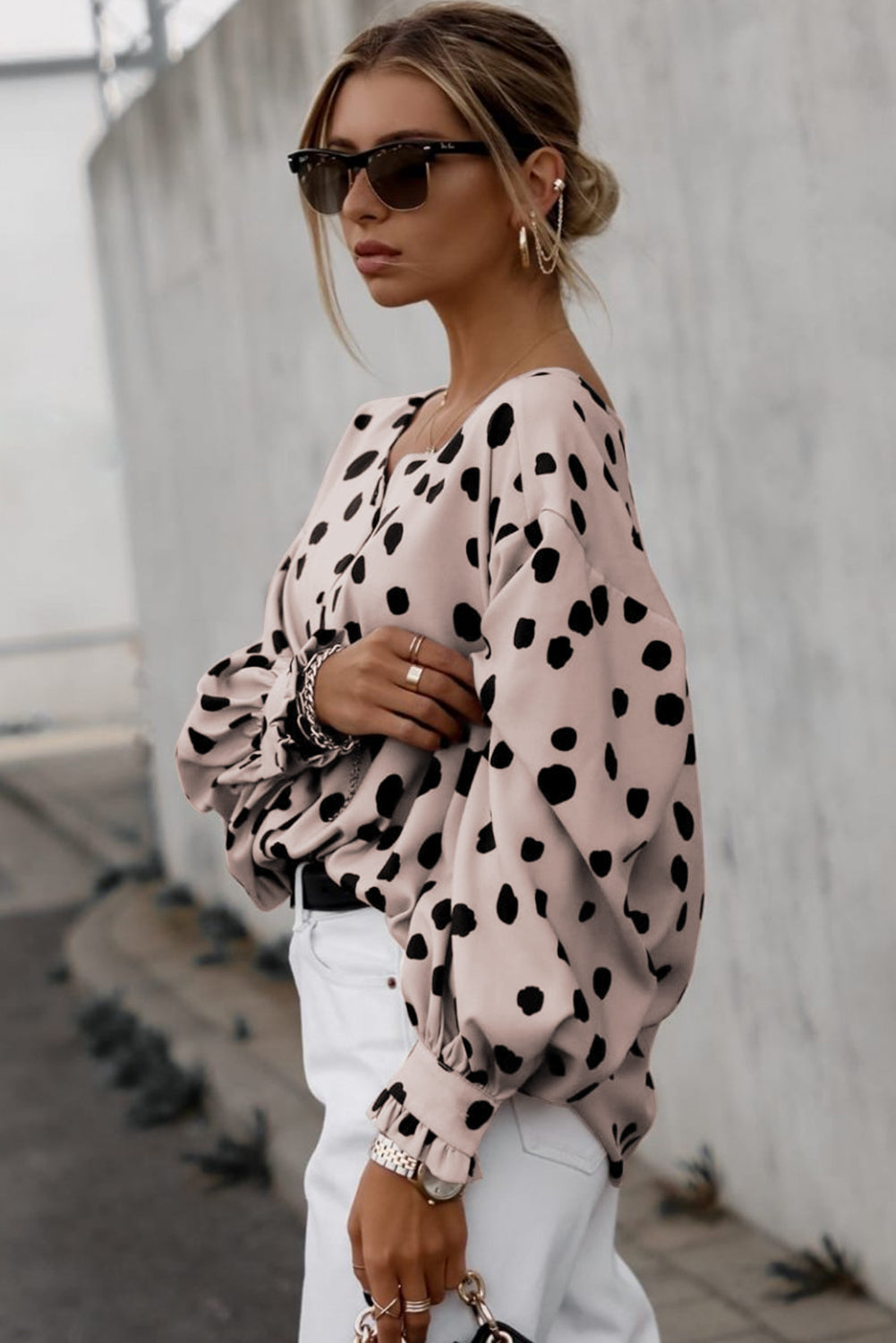 Spot On Satin Blouse