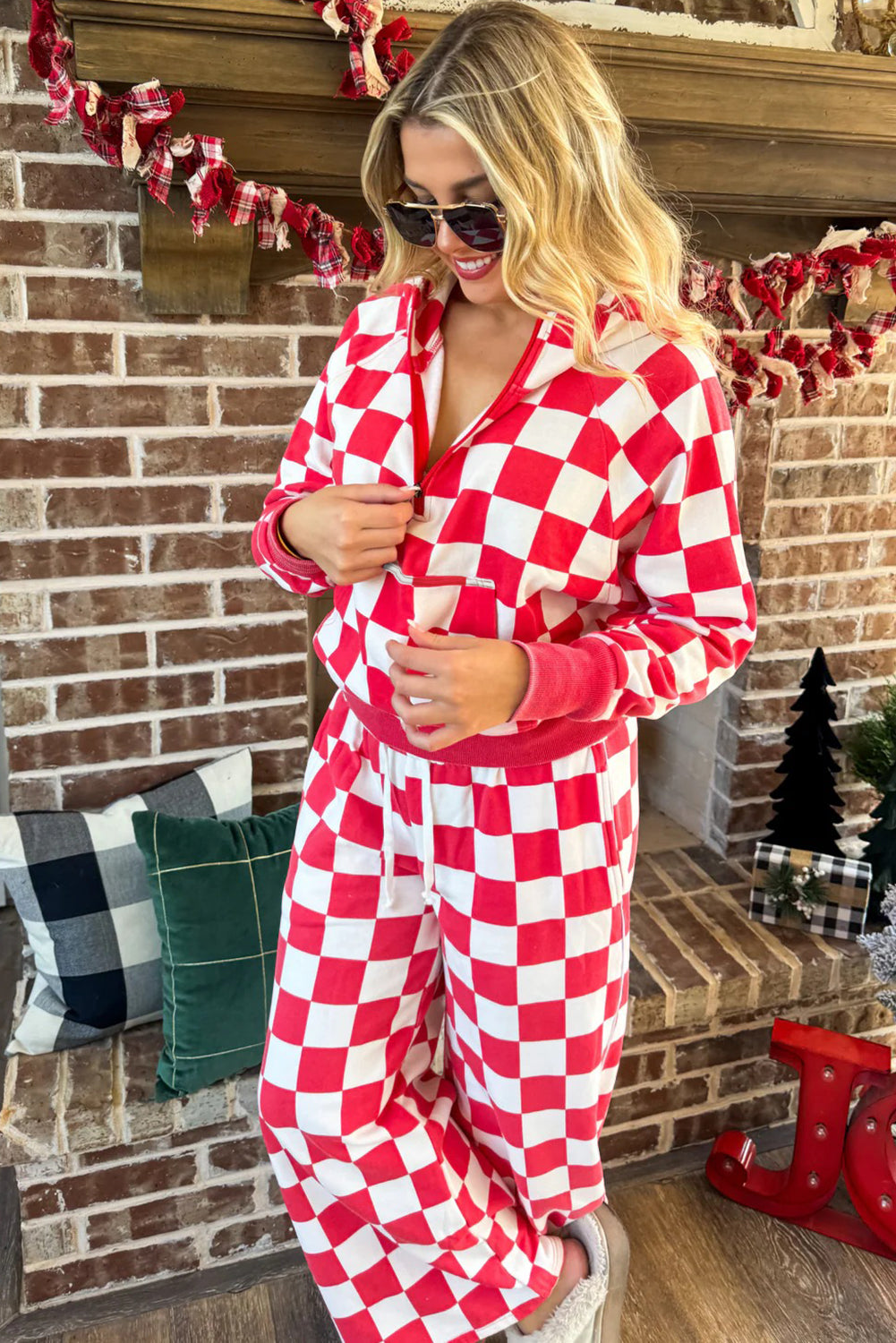 Peppermint Check Lounge Set