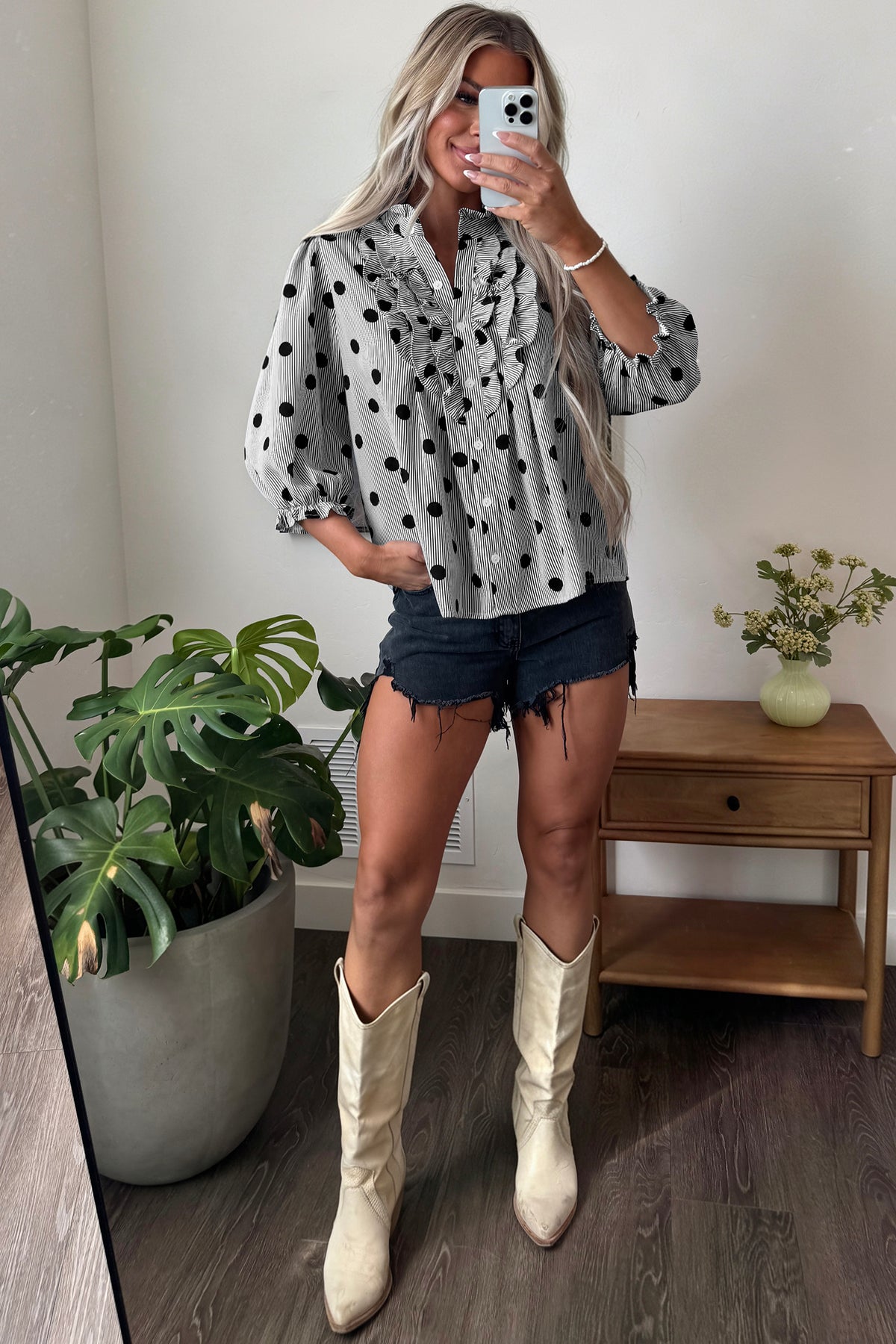 The Dot & Frill Blouse