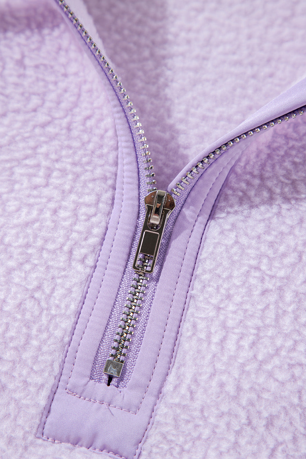 Lavender Cloud Sherpa Half-Zip Hoodie
