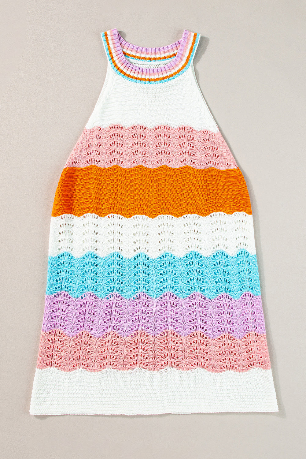 The Sweet Stripe Crochet Tank