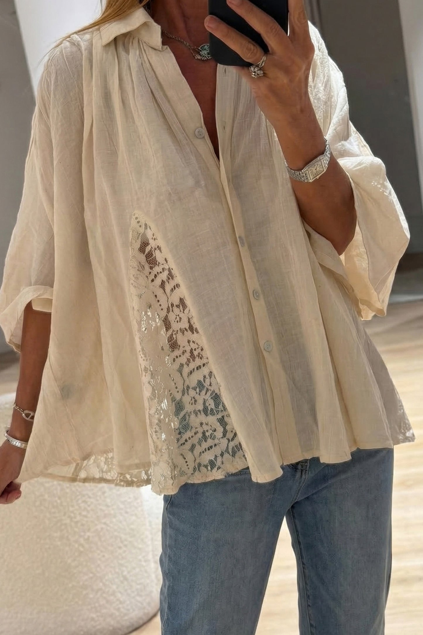 The Ivory Lace Reverie Blouse