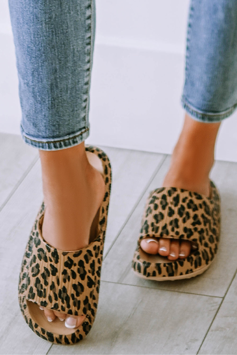 Leopard Luxe Slides