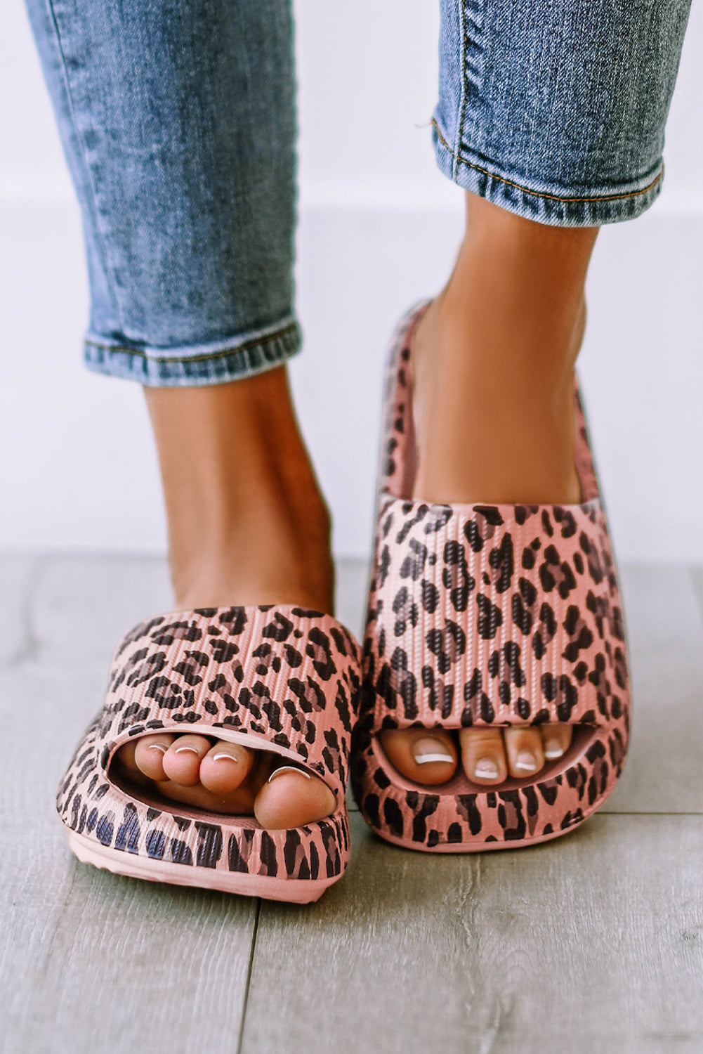 Leopard Luxe Slides