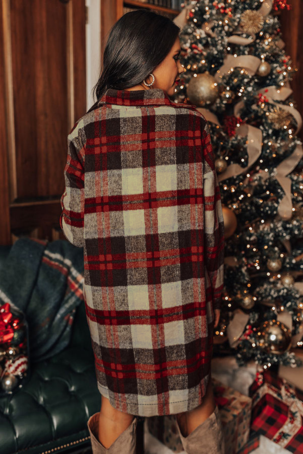 Holly Cabin Cozy Shacket