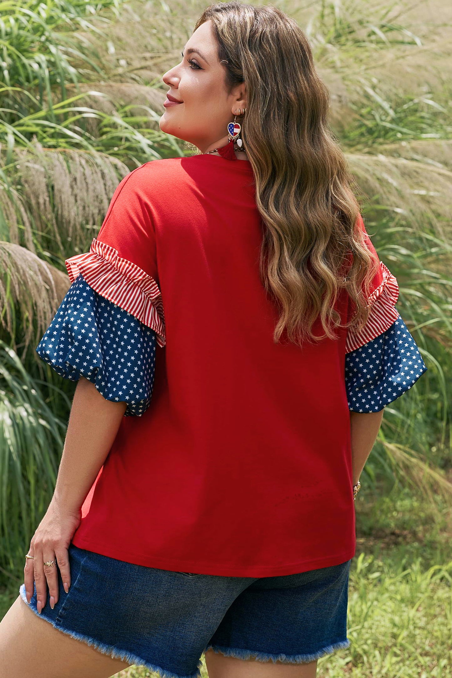 Liberty Belle Statement Blouse-Plus Size