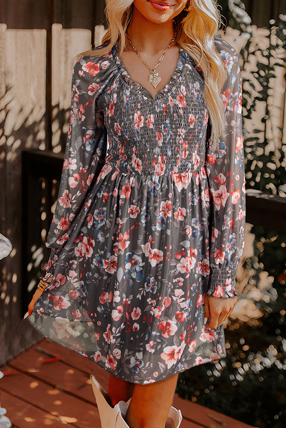 Moonlit Meadow Smocked Dress