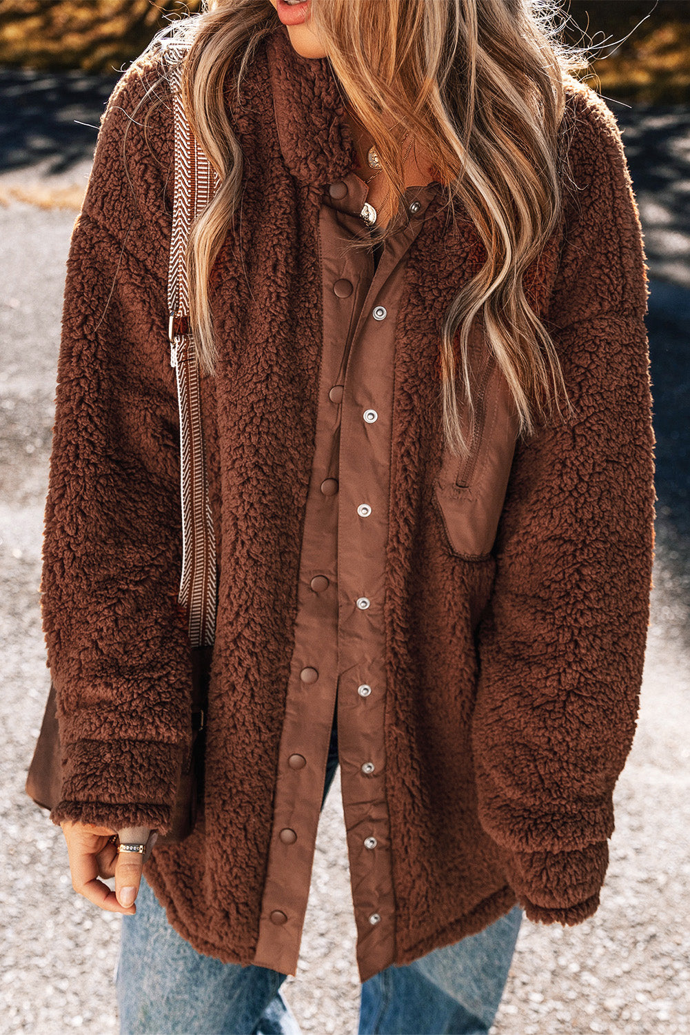 Cocoa Cozy Sherpa Shacket