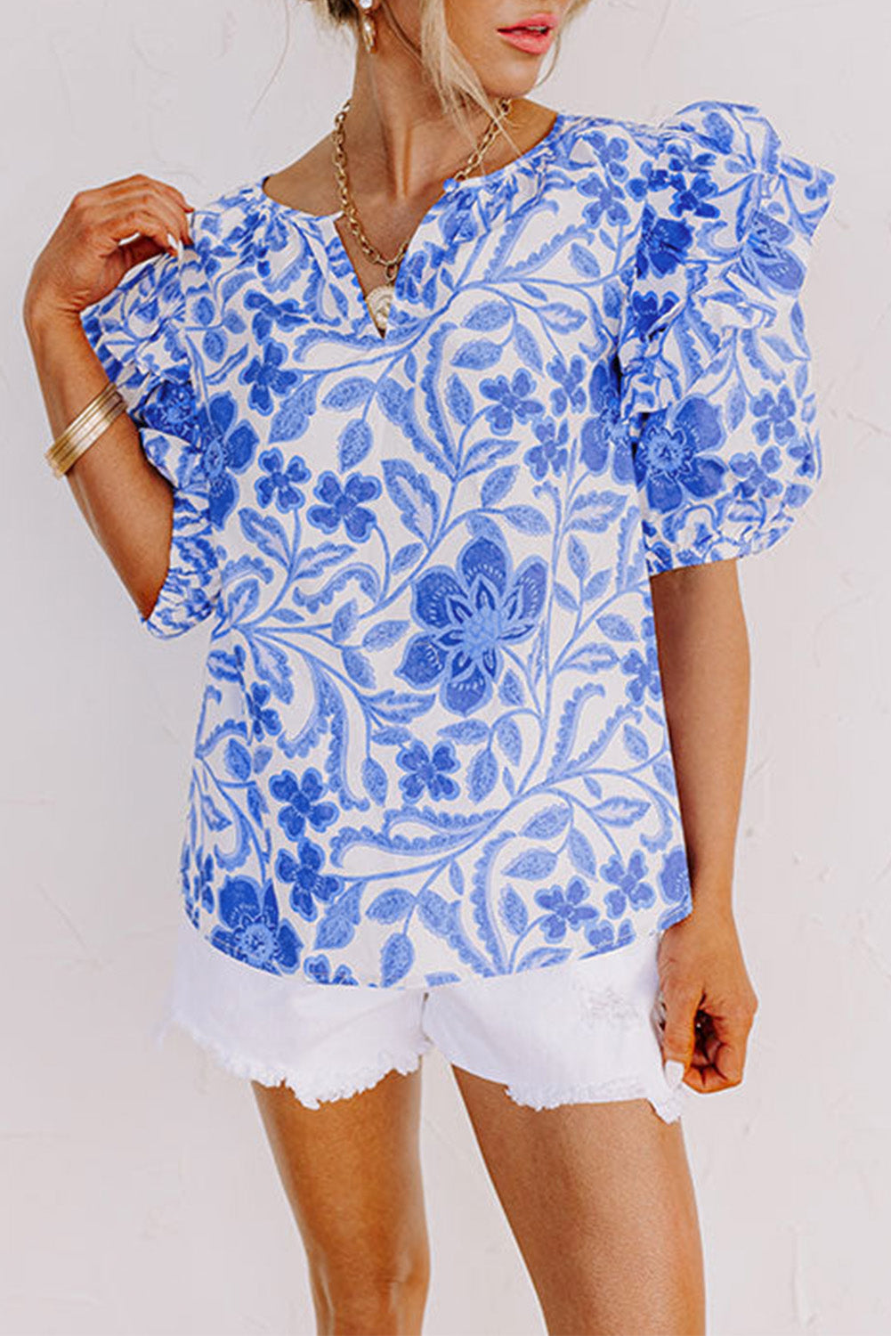 Porcelain Petal Blouse