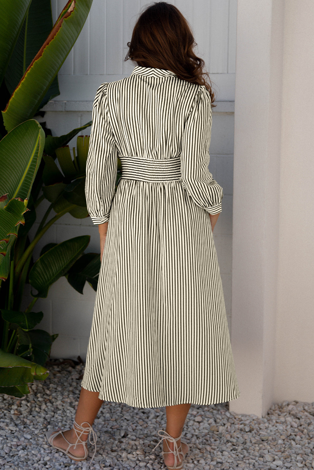 Riviera Stripe Zip Midi