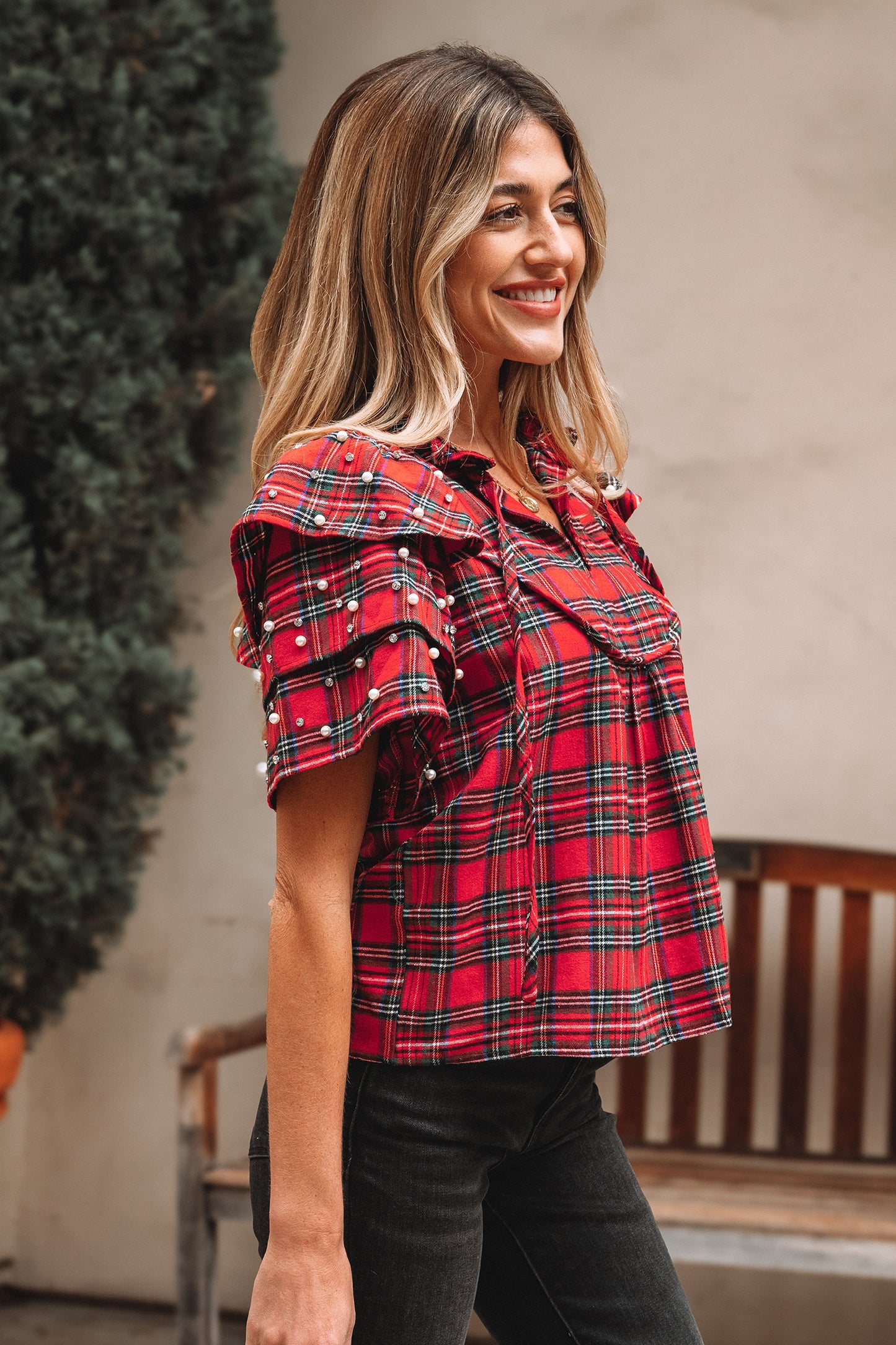 Merry Manor Ruffle Blouse
