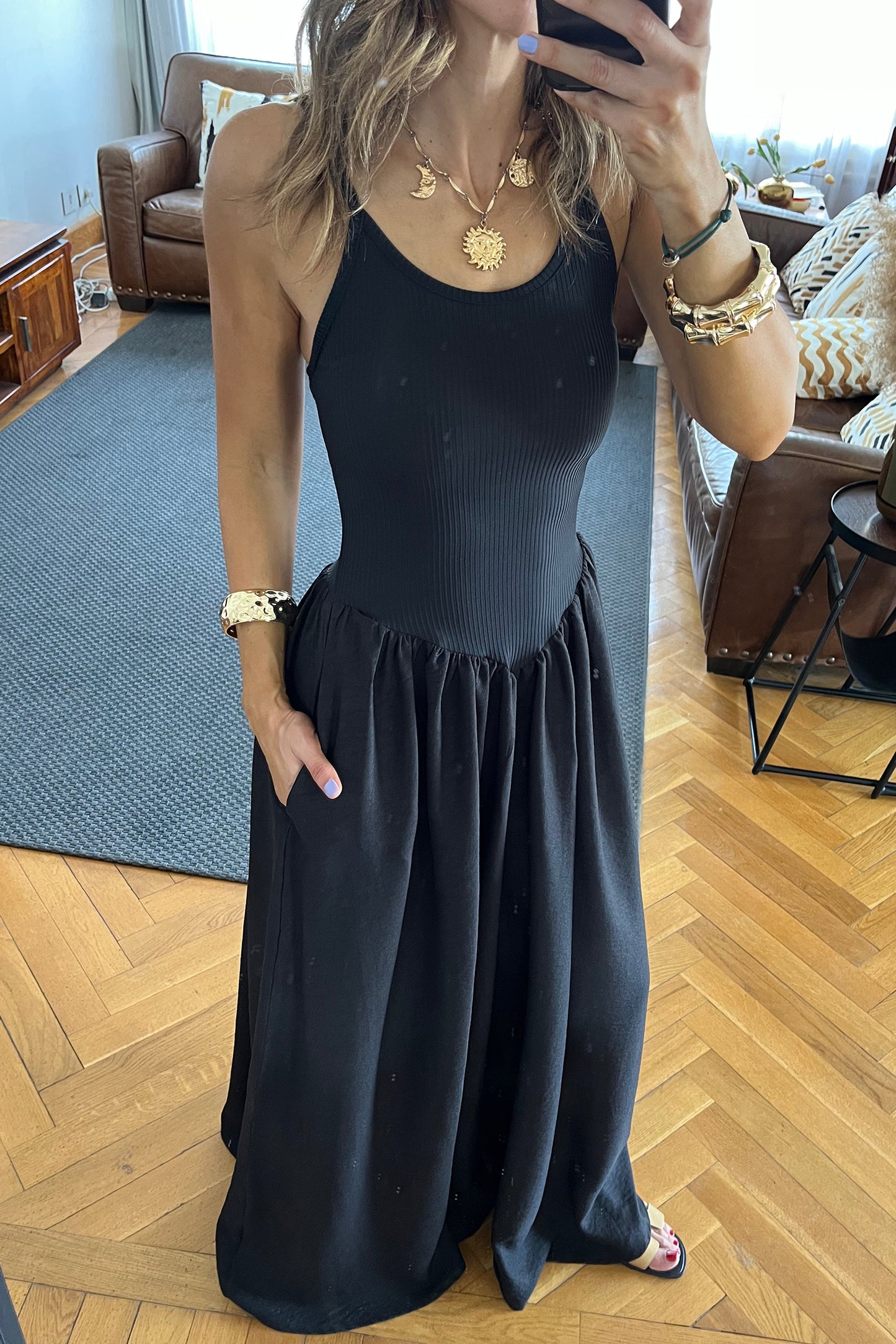 Midnight Grace Maxi Dress