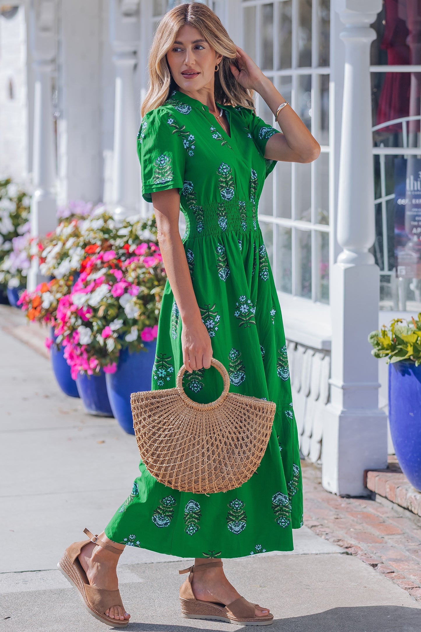 Emerald Garden Tiered Maxi
