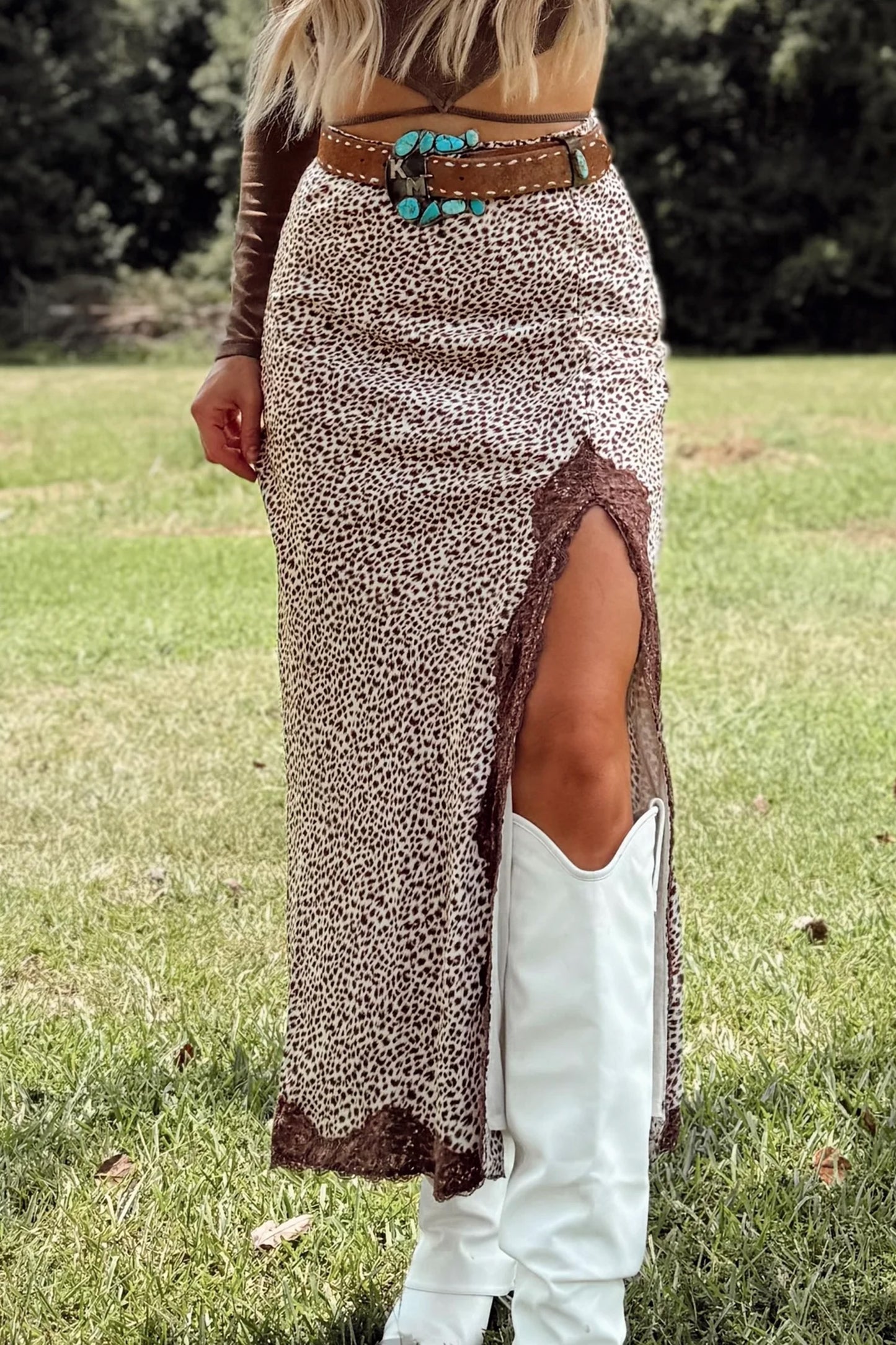 The After Hours Leopard Midi Skirt
