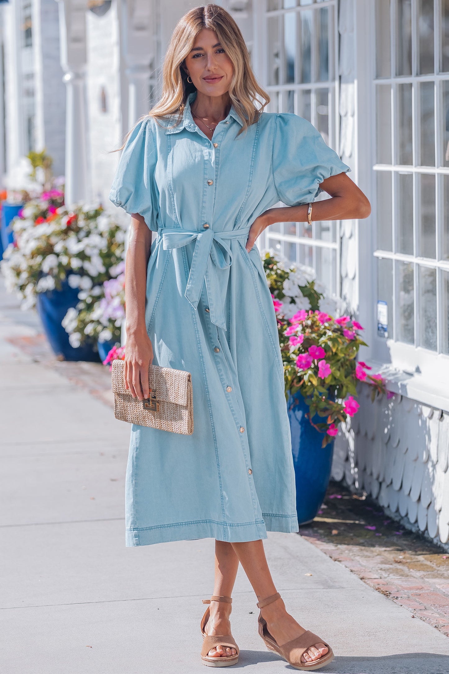 Coastal Poise Midi Dress