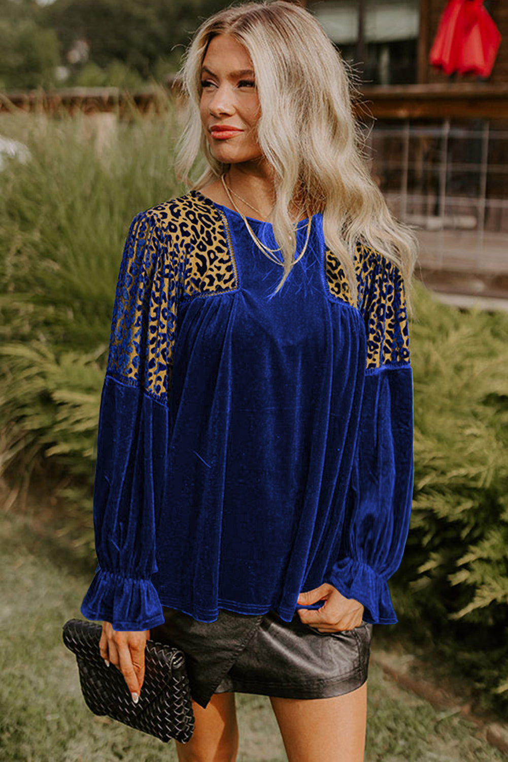 Royal Wild Velvet Blouse