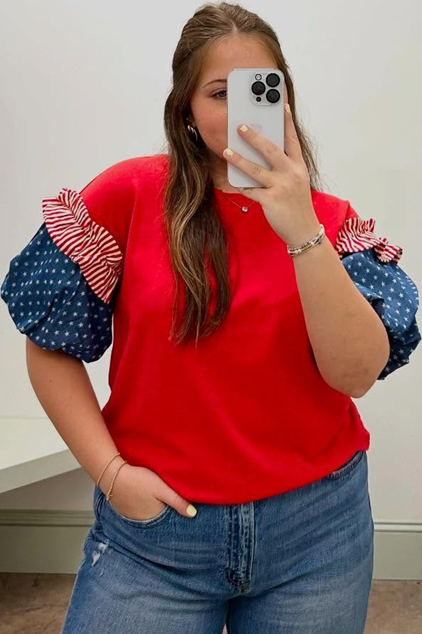 Liberty Belle Statement Blouse-Plus Size