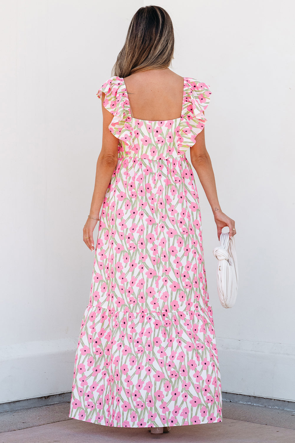 Blush Petal Tiered Maxi Dress