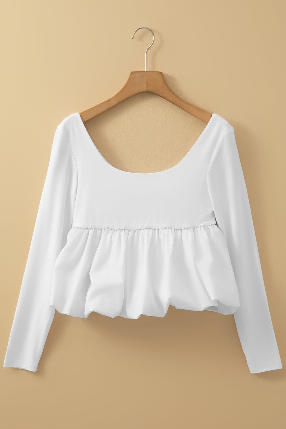 Ivory Allure Peplum Blouse
