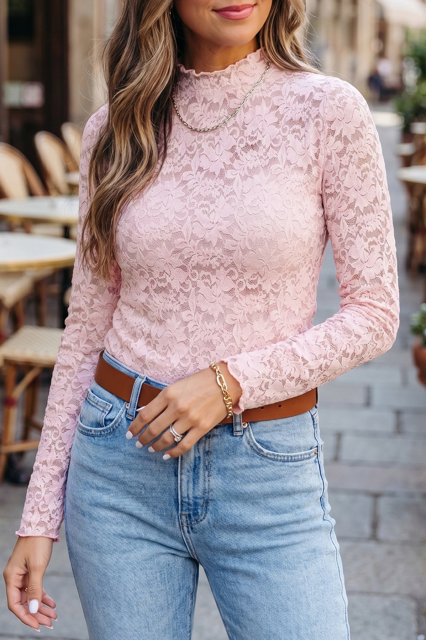 Blush Lace Romance Top