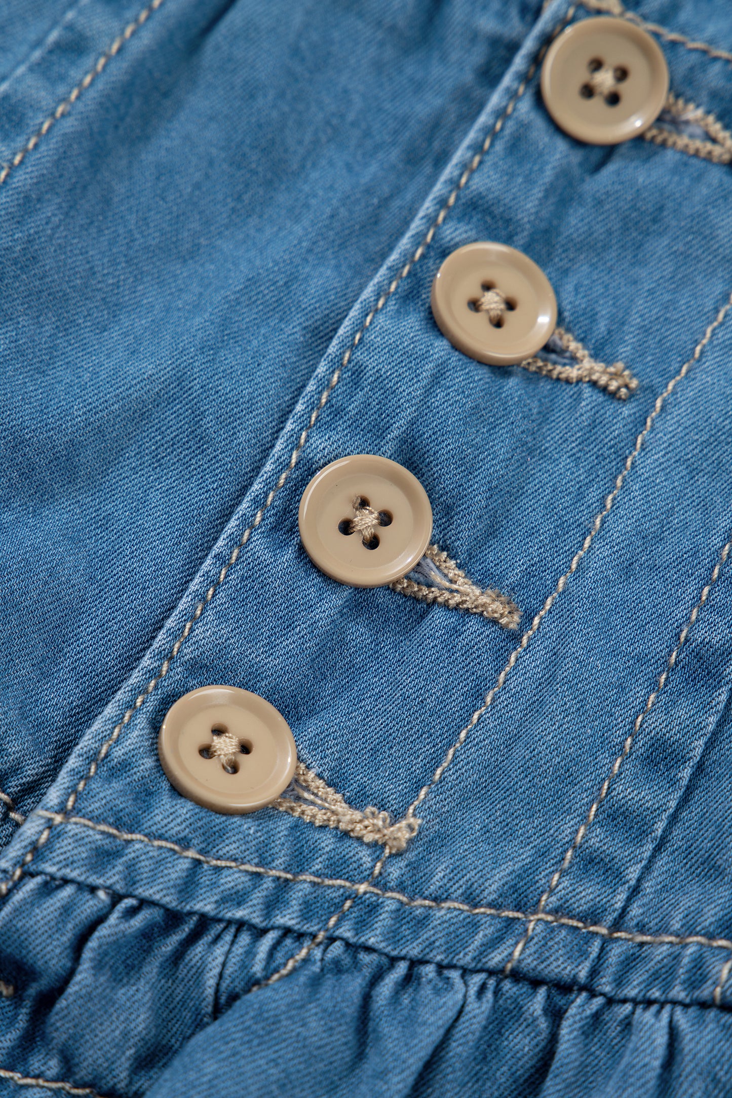The Chambray Charm Mini Skirt