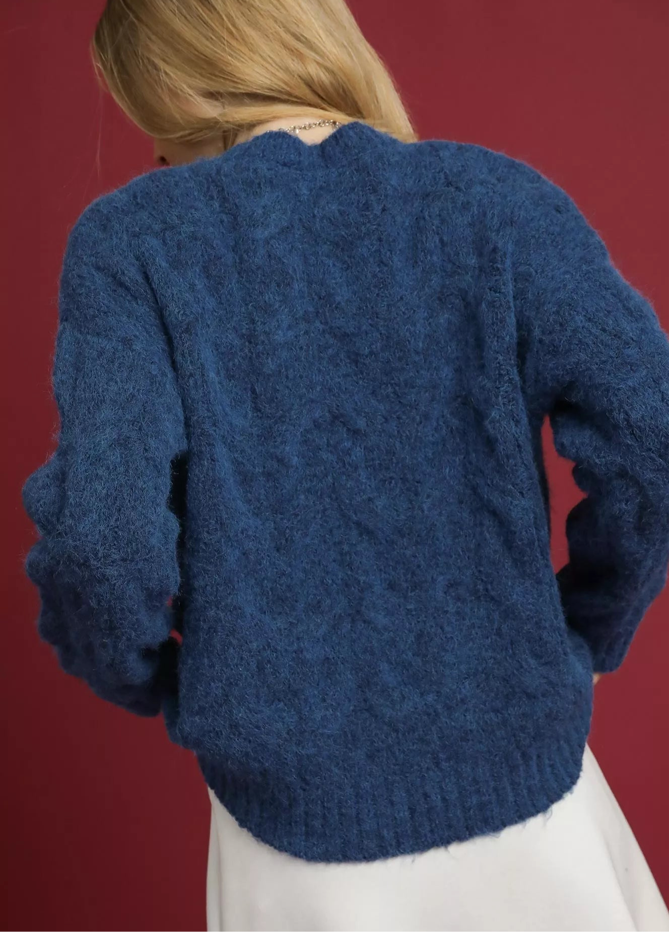Umgee Cable Knit Cozy Sweater