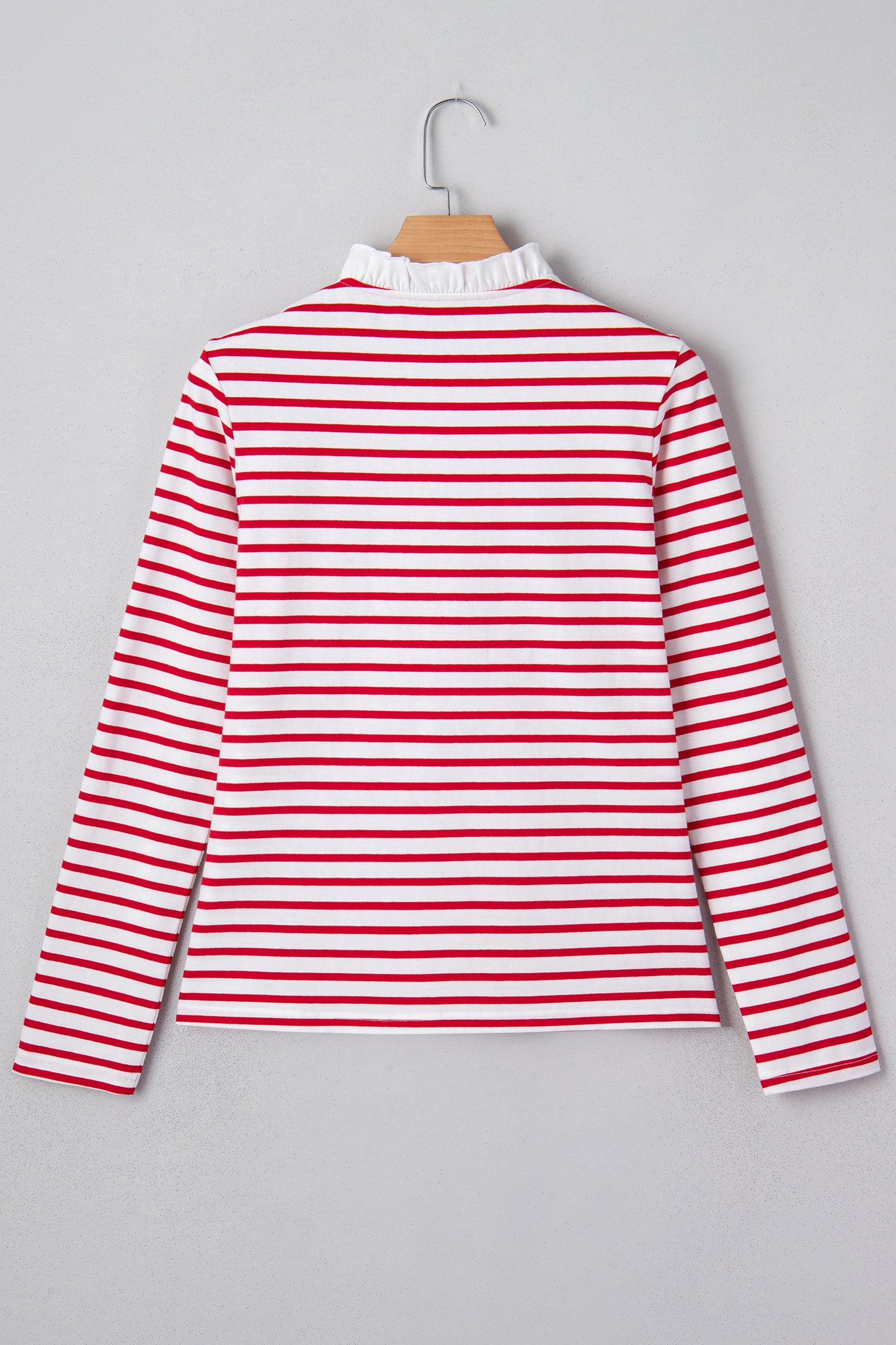 The Rally Stripe Ruffle Top