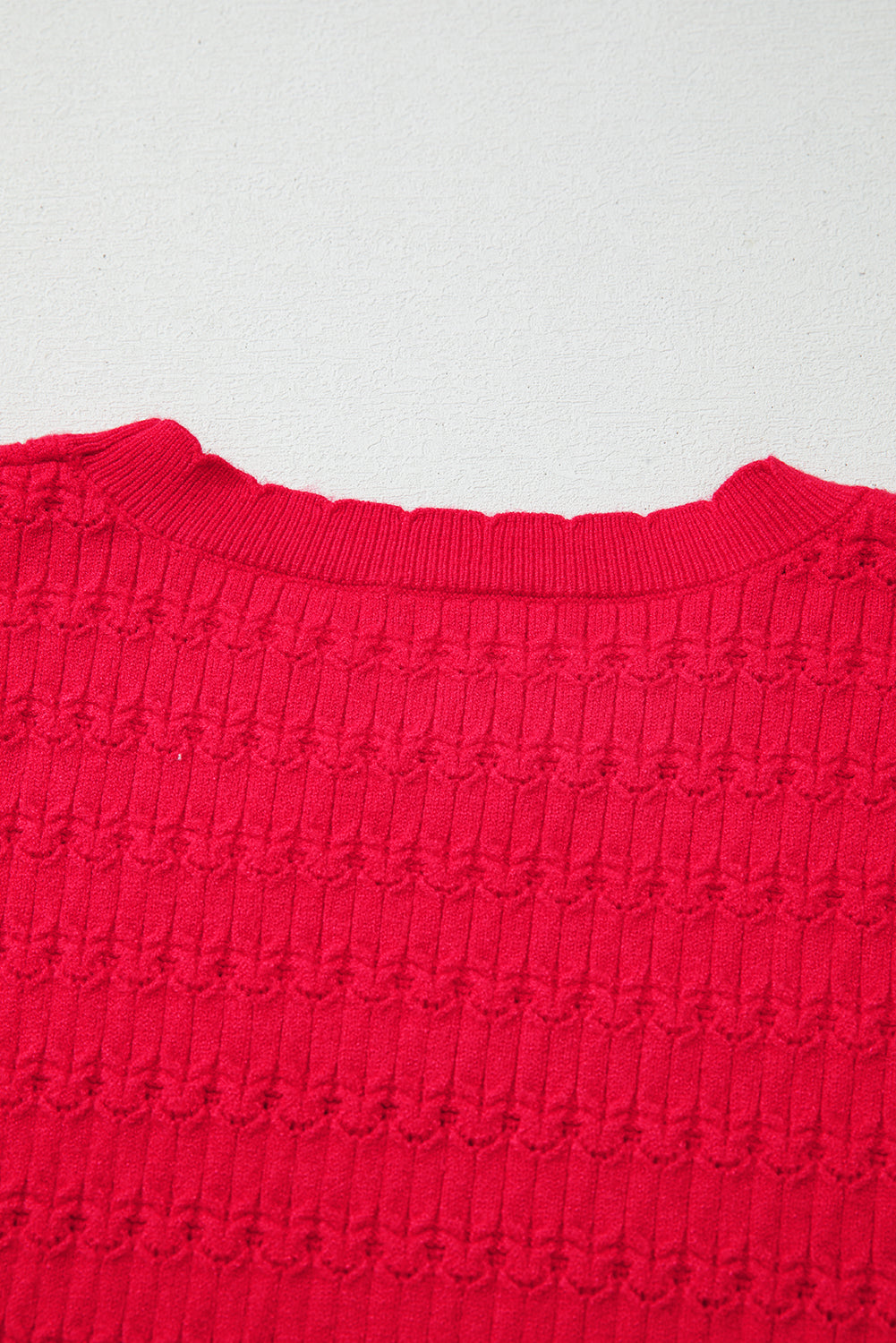 The Holly Berry Textured Knit Sweater