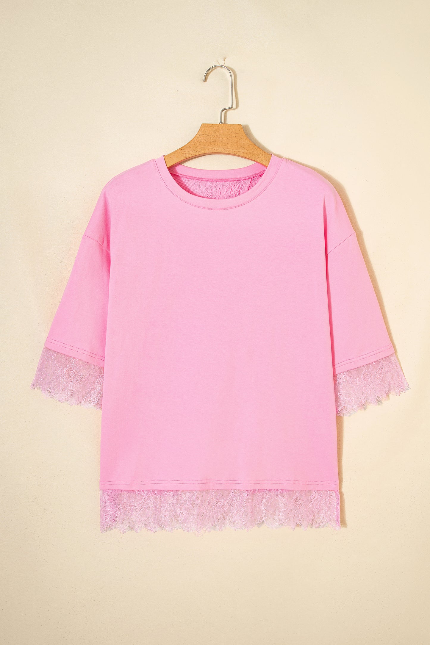 Blush Lace Back Tee