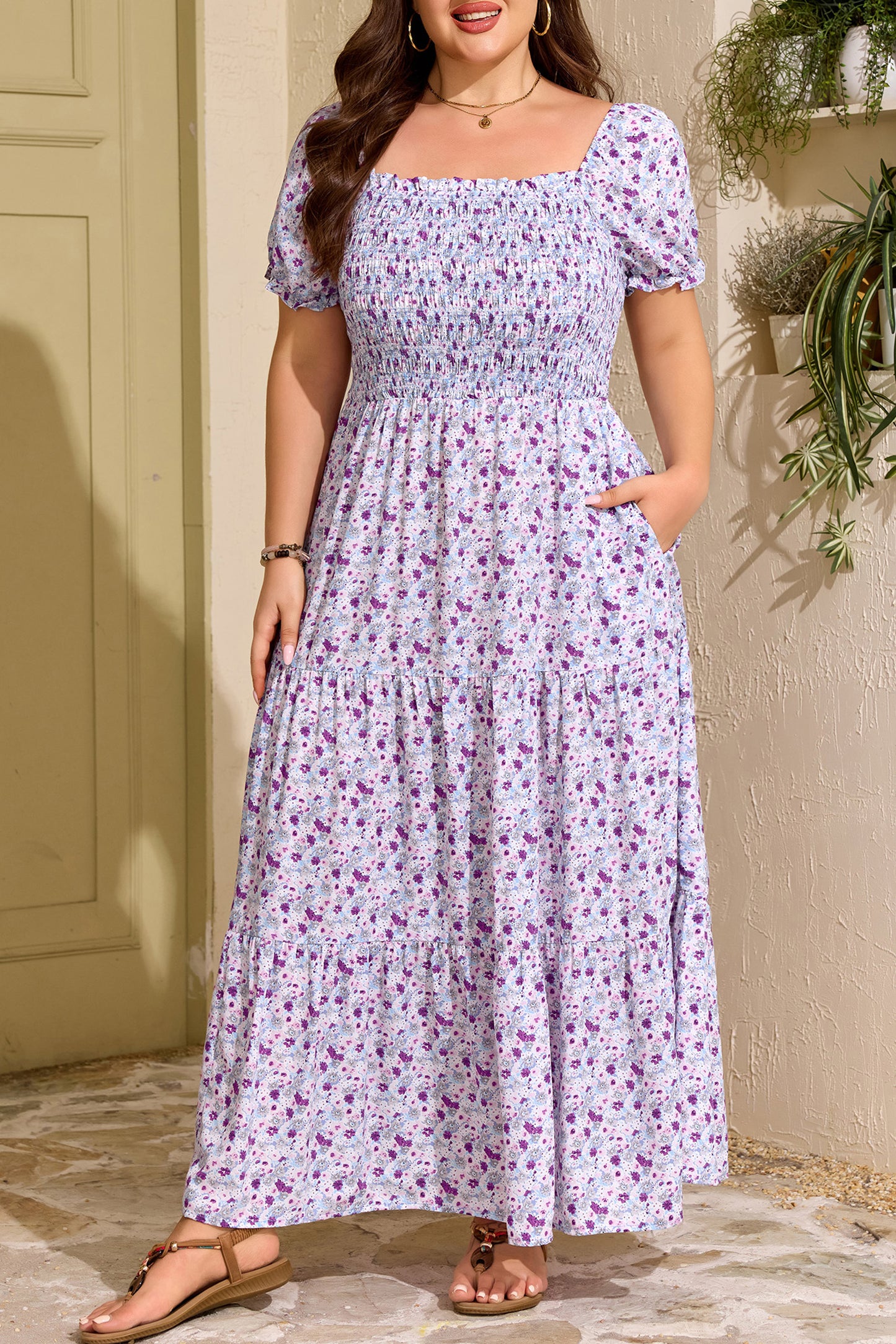 The Lavender Meadow Maxi- Curvy