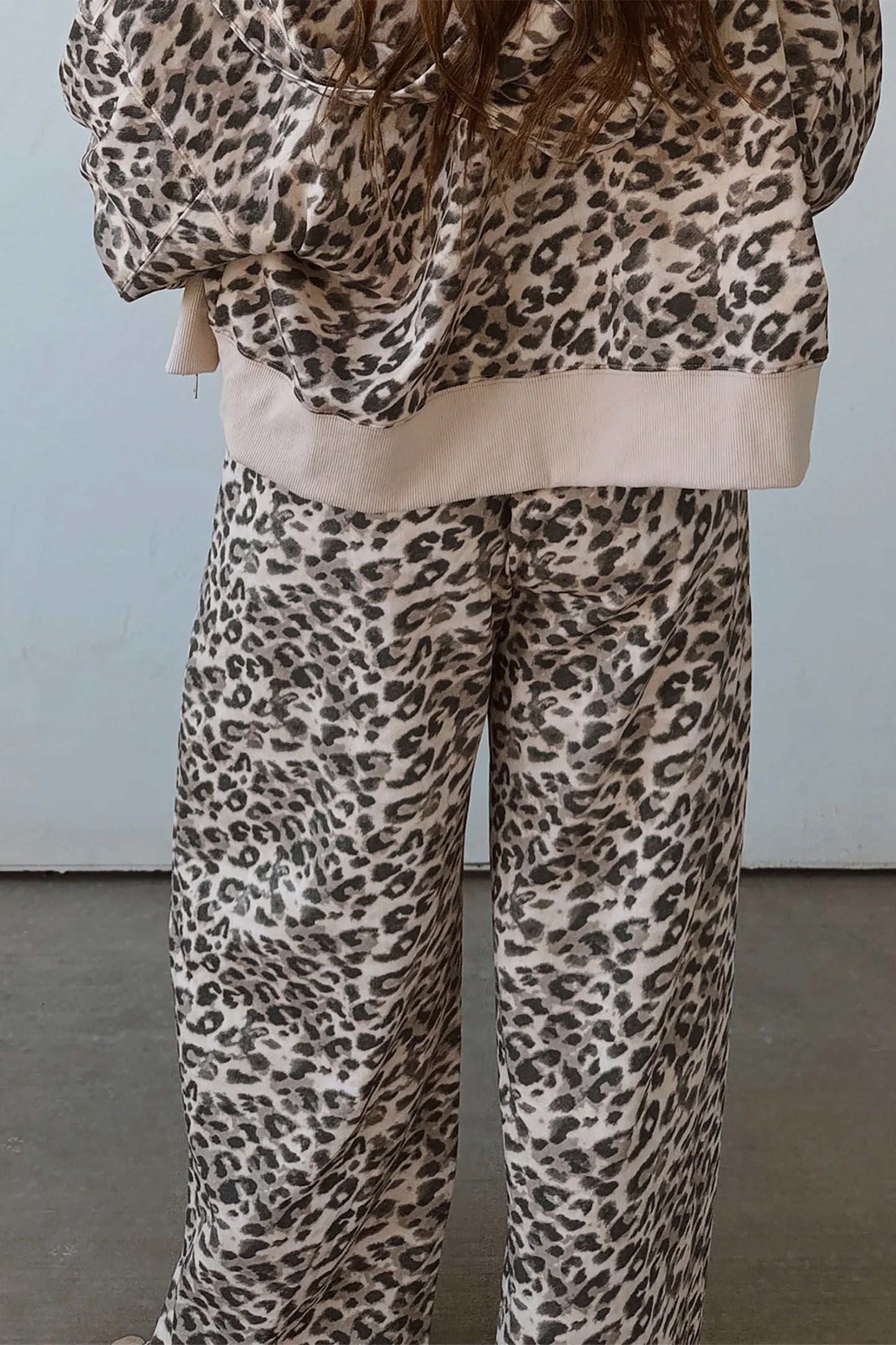 Multicolour Leopard Print Wide Leg Full Length Pants